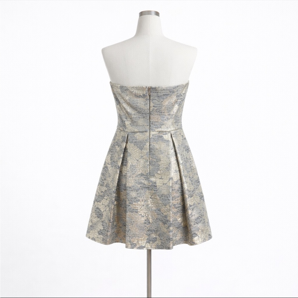 Dress the Population Kiersten Strapless Jacquard Fit & Flare Mini Dress, M - Picture 4 of 14